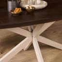 Deens ovale eettafel Madison Bruin Poot Zand Mangohout 160 cm - Starfurn
