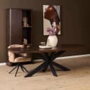 Deens ovale eettafel Madison Bruin Poot Zwart Mangohout 200 cm - Starfurn
