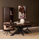 Deens ovale eettafel Madison Bruin Poot Zwart Mangohout 240 cm - Starfurn