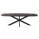 Deens ovale eettafel Madison Bruin Poot Zwart Mangohout 240 cm - Starfurn