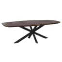 Deens ovale eettafel Madison Bruin Poot Zwart Mangohout 280 cm - Starfurn