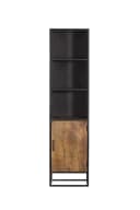 Boekenkast Oakland met deur Zwart Mangohout 50 cm - Starfurn