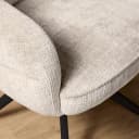 Draaibare eetkamerstoel Bella Off White Poot Zwart - Starfurn