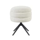 Draaibare eetkamerstoel Bella Off White Poot Zwart - Starfurn
