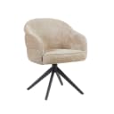 Draaibare eetkamerstoel Bella Beige Poot Zwart - Starfurn