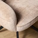 Draaibare eetkamerstoel Bella Beige Poot Zwart - Starfurn