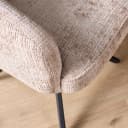 Draaibare eetkamerstoel Bella Beige Poot Zwart - Starfurn