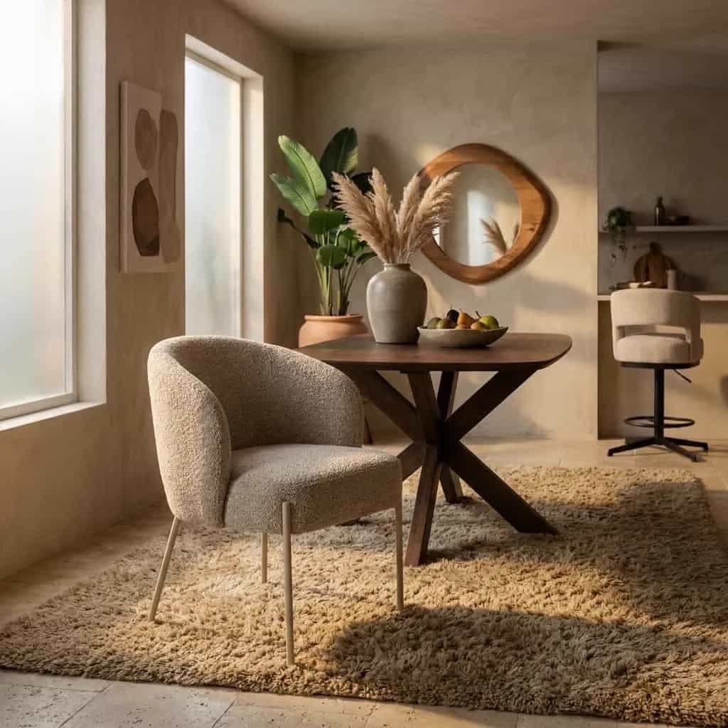 Adele - eetkamerstoel - beige poten - Puente - Stone 09