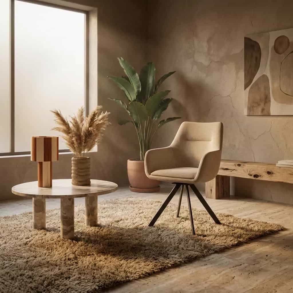 Stoel Bliss with armrest - taupe