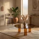 Salontafel Aero Glas & Resin Bruin - By-Boo
