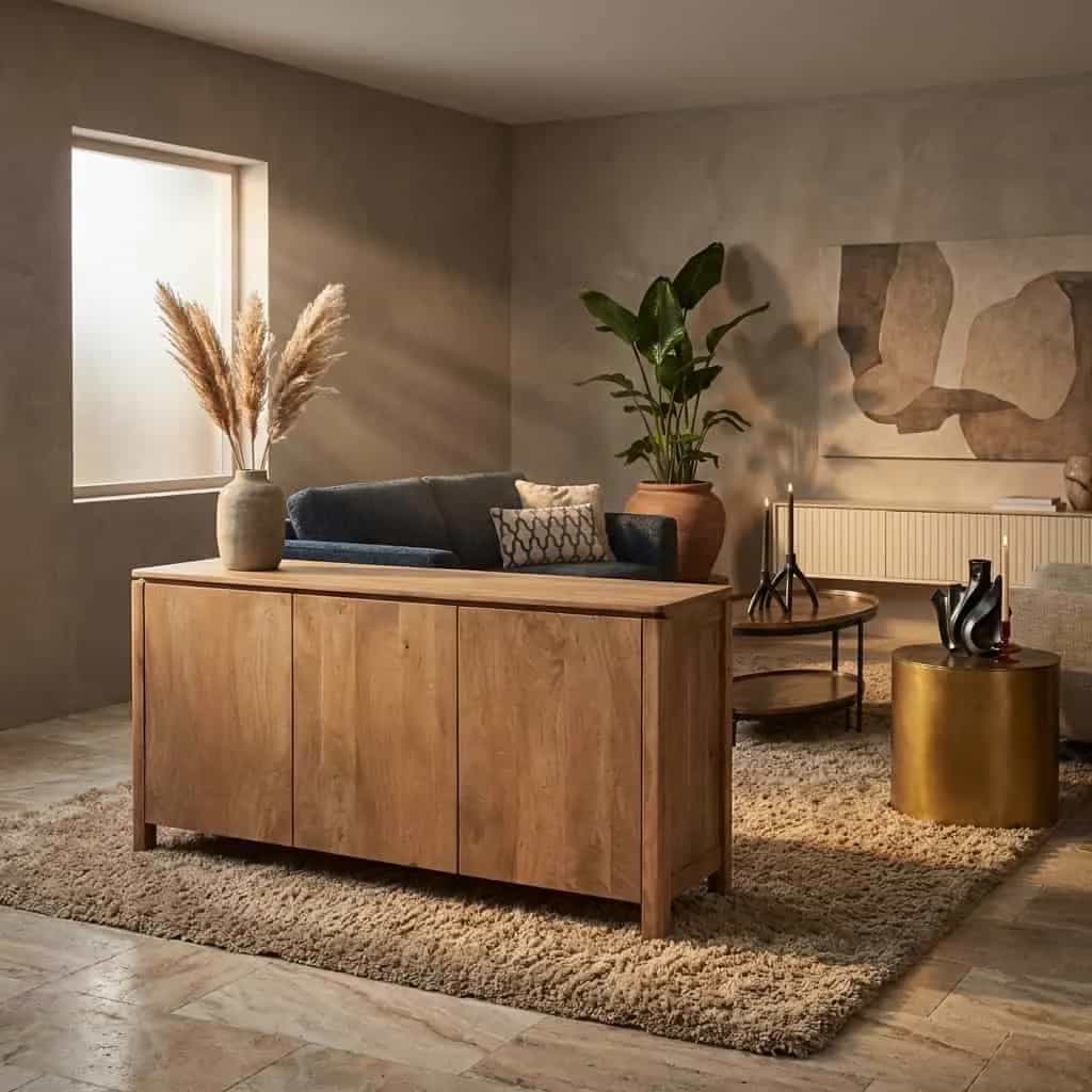 Dressoir Dallas Naturel Mangohout 165 cm