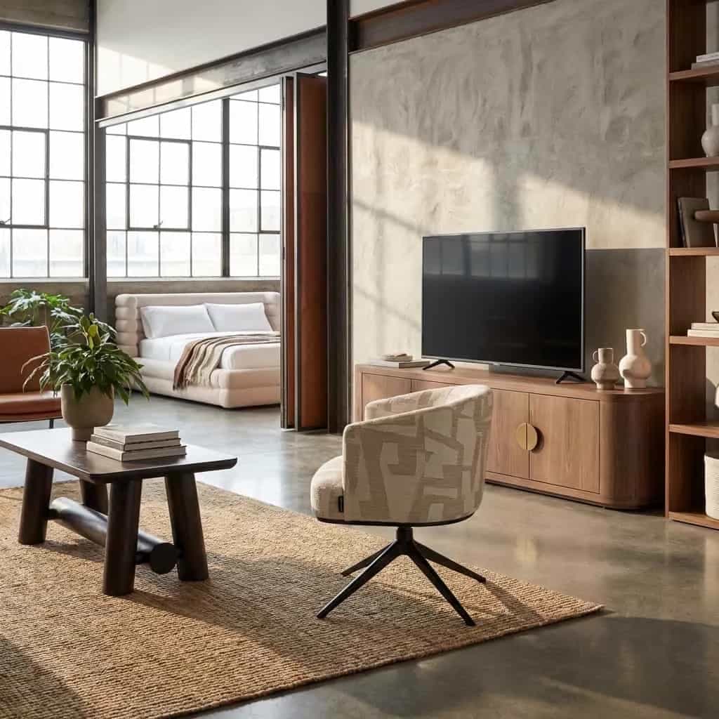 Eetkamerstoel Cheyenne beige graffic swivel