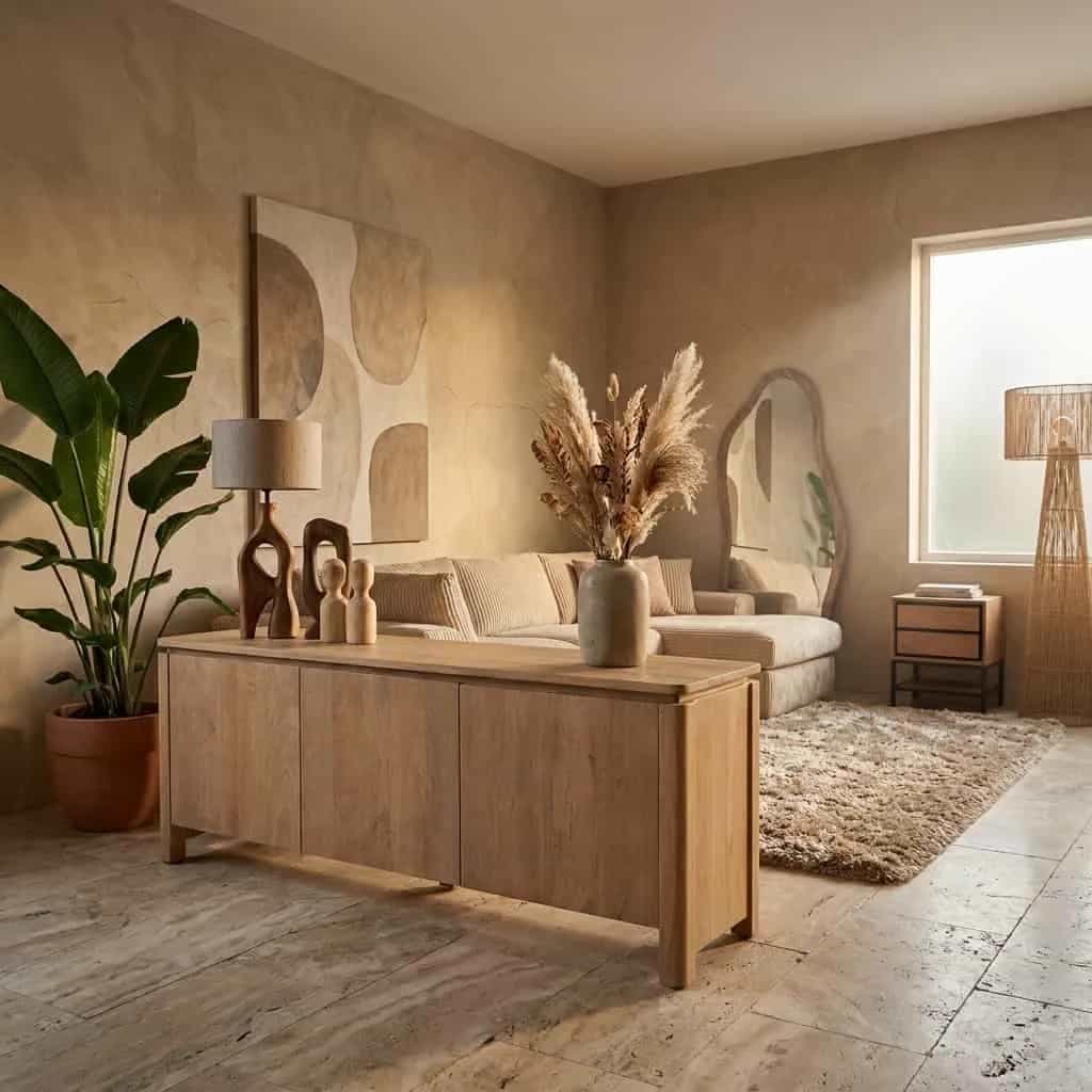 Tv meubel Dallas Naturel Mangohout 165 cm