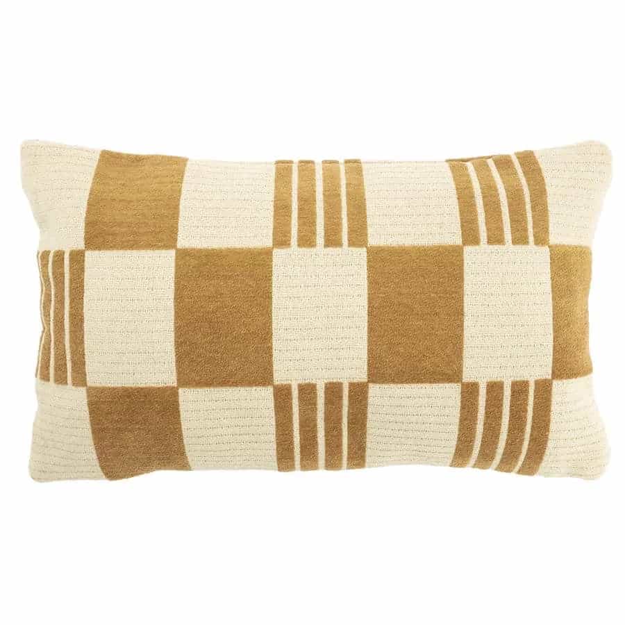 Kussen Twist 35x55 cm - mustard