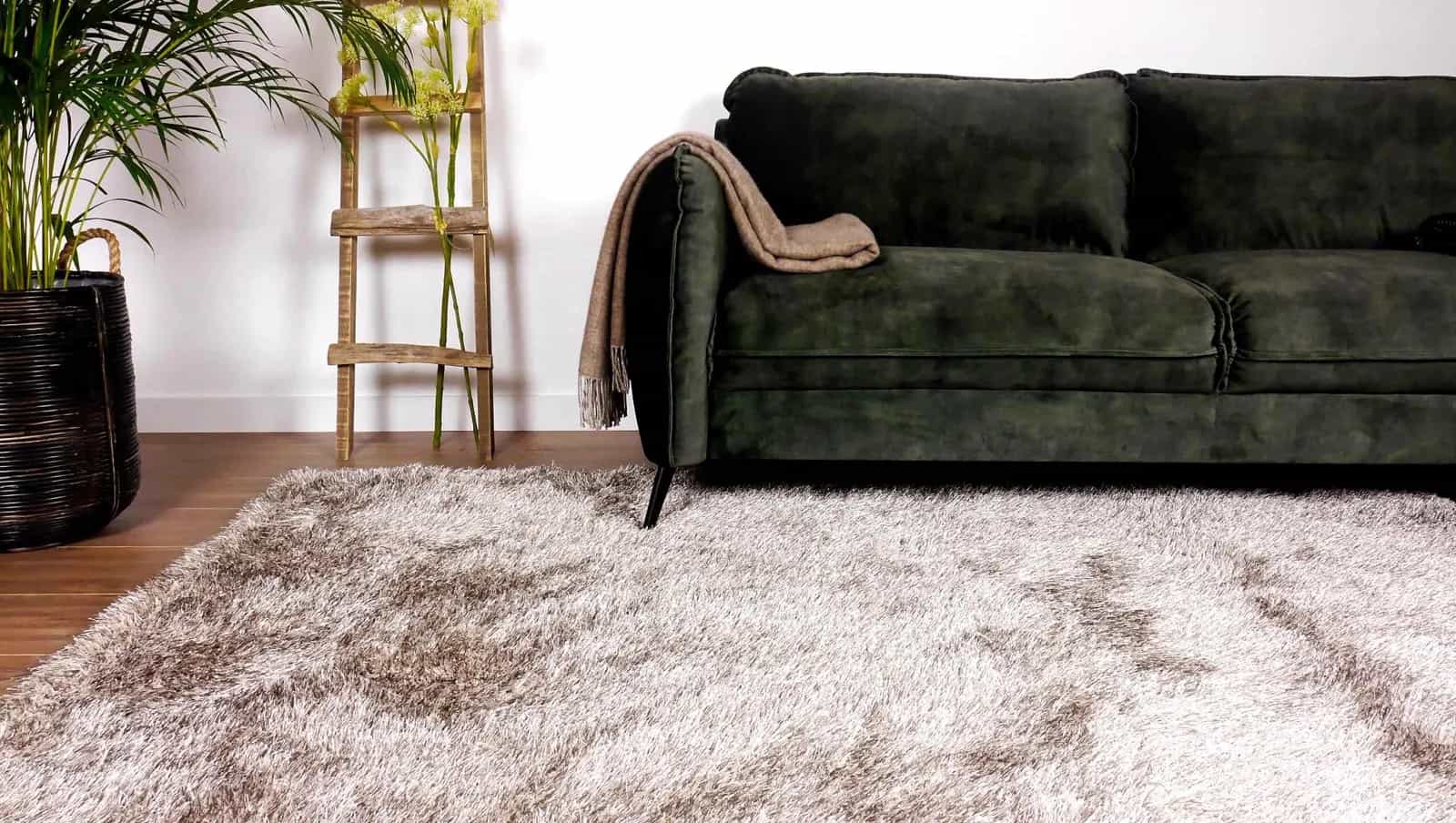 Vloerkleed Karpet Love Shaggy Beige