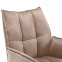 Eetkamerstoel Dani Beige Velvet Draaibaar - Starfurn