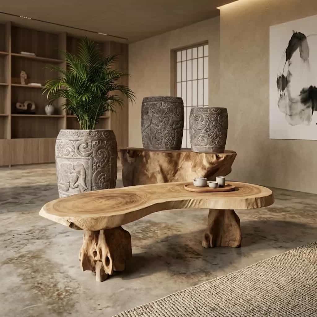 Salontafel Miranda Suarhout Wortelpoot Organisch 200 cm