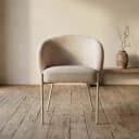 Adele - eetkamerstoel - beige poten - Cremona - Taupe 04 - My Sons