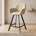 Barkruk Bliss met armleuning - beige - By-Boo