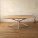 Deens ovale eettafel Ferris Naturel Poot Zand Eikenhout 240 cm - Starfurn