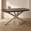 Deens ovale eettafel Madison Bruin Poot Zand Mangohout 160 cm - Starfurn