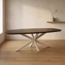 Deens ovale eettafel Madison Bruin Poot Zand Mangohout 240 cm - Starfurn