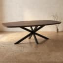 Deens ovale eettafel Madison Bruin Poot Zwart Mangohout 280 cm - Starfurn