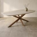 Deens ovale eettafel Madison Zand Mangohout 160 cm - Starfurn
