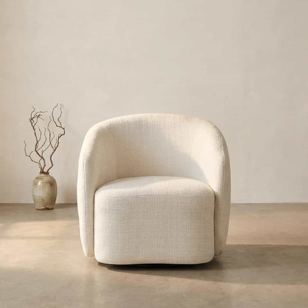 Draaibare Fauteuil Yara Off White
