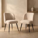 Eetkamerstoel Alicia FR white chenille fire retardant - Richmond Interiors