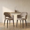 Eetkamerstoel Giovanna trendy nature / khaki velvet fire retardant - Richmond Interiors
