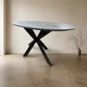 Eetkamertafel ovaal 220cm facetrand - Mokana Furniture