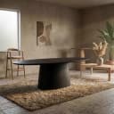 Eettafel Aron ovaal 250x110 - zwart - Eleonora