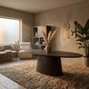 Eettafel Aron ovaal 300x110 - bruin - Eleonora