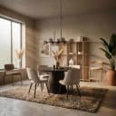 Eettafel Aron ovaal 300x110 - zwart - Eleonora