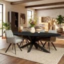 Eettafel Denver Black | 240 cm | Ovaal - Starfurn