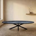 Eettafel ovaal zwart - Mokana Furniture