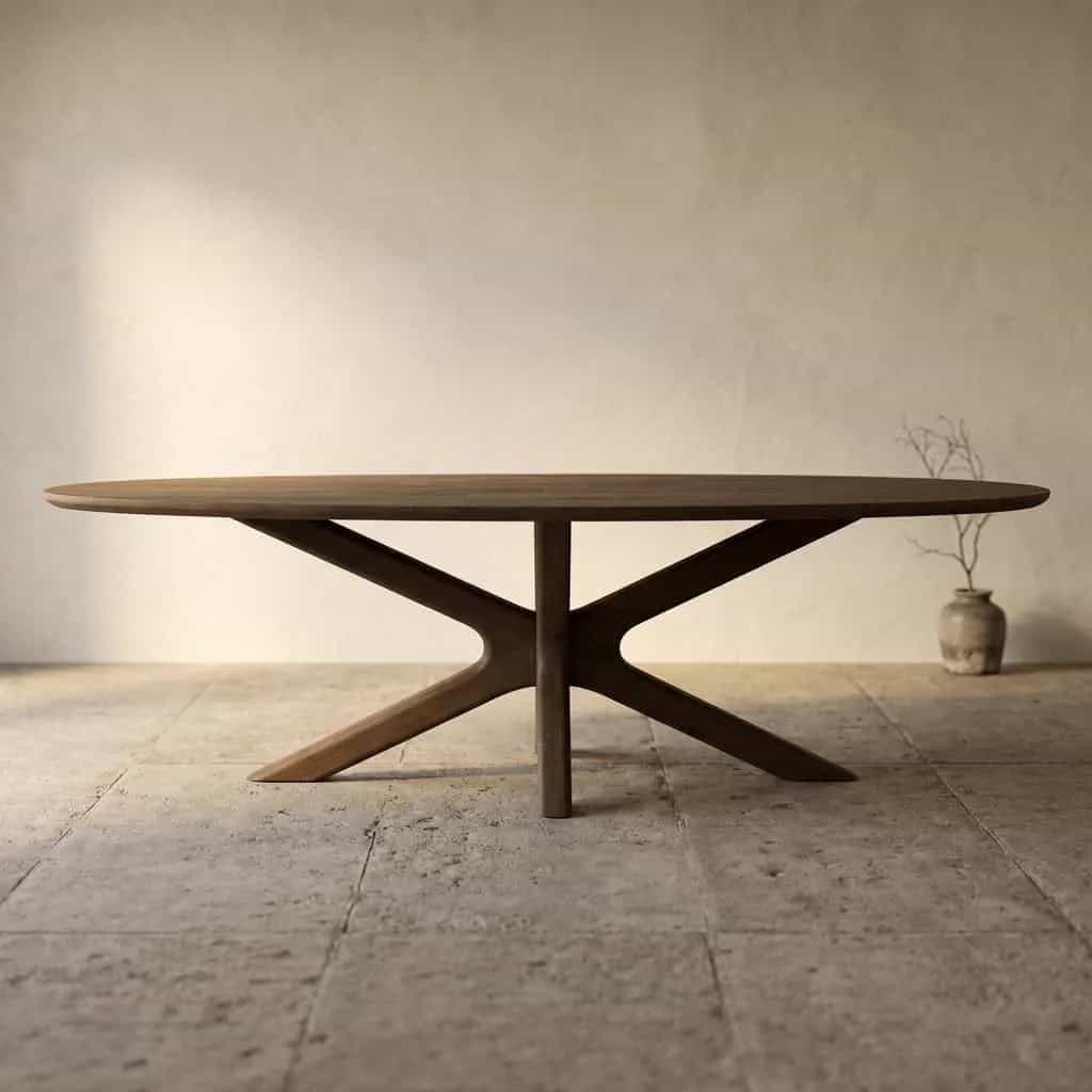 Eettafel Tycho 260x110 cm - lichtbruin