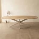 Eiken eettafel Ferris | Deens Ovaal 280 cm | Naturel | Poot Sand - Starfurn