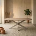 Eiken eettafel Ferris | Ovaal 180 cm | Naturel | Poot Sand - Starfurn