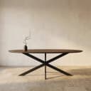 Eiken eettafel Ferris | Ovaal 210 cm | Brown - Starfurn