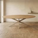 Eiken eettafel Ferris | Ovaal 240 cm | Naturel | Poot Sand - Starfurn