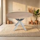 Eiken eettafel Ferris | Rond 130 cm | Naturel | Poot Sand - Starfurn
