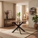 Eiken eettafel Ferris | Rond 150 cm | Brown - Starfurn
