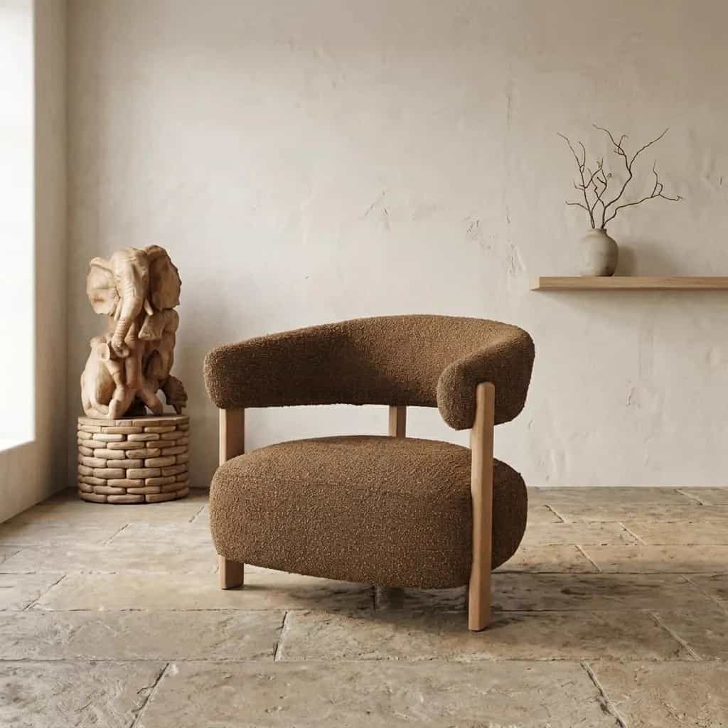 Fauteuil Lola - bruin Hush