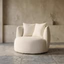 Fauteuil Louis met kussen - beige Spark - Eleonora