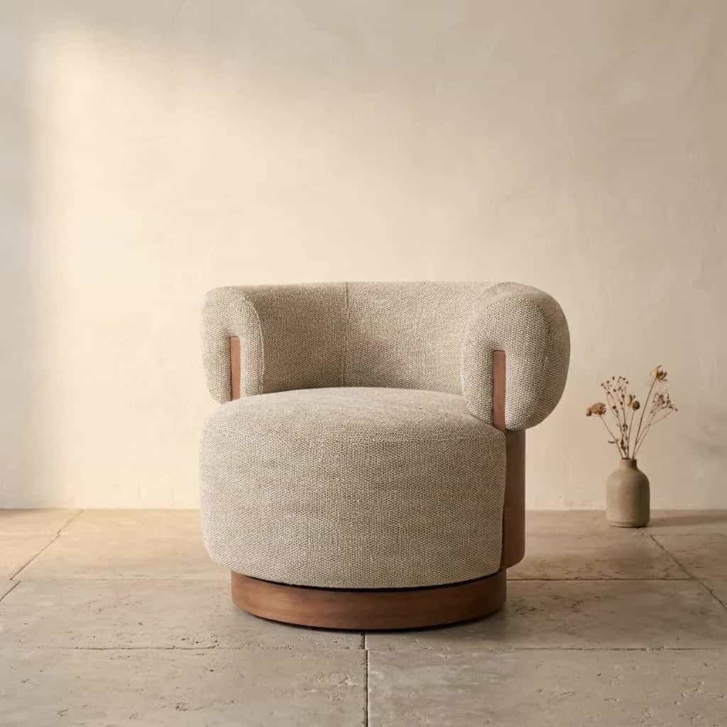 Fauteuil Nila bruin - taupe Vanu