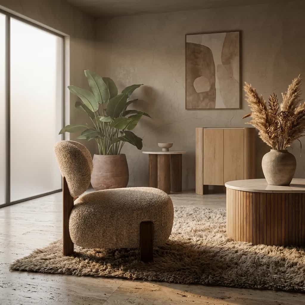 Fauteuil Reza bruin - beige Bay