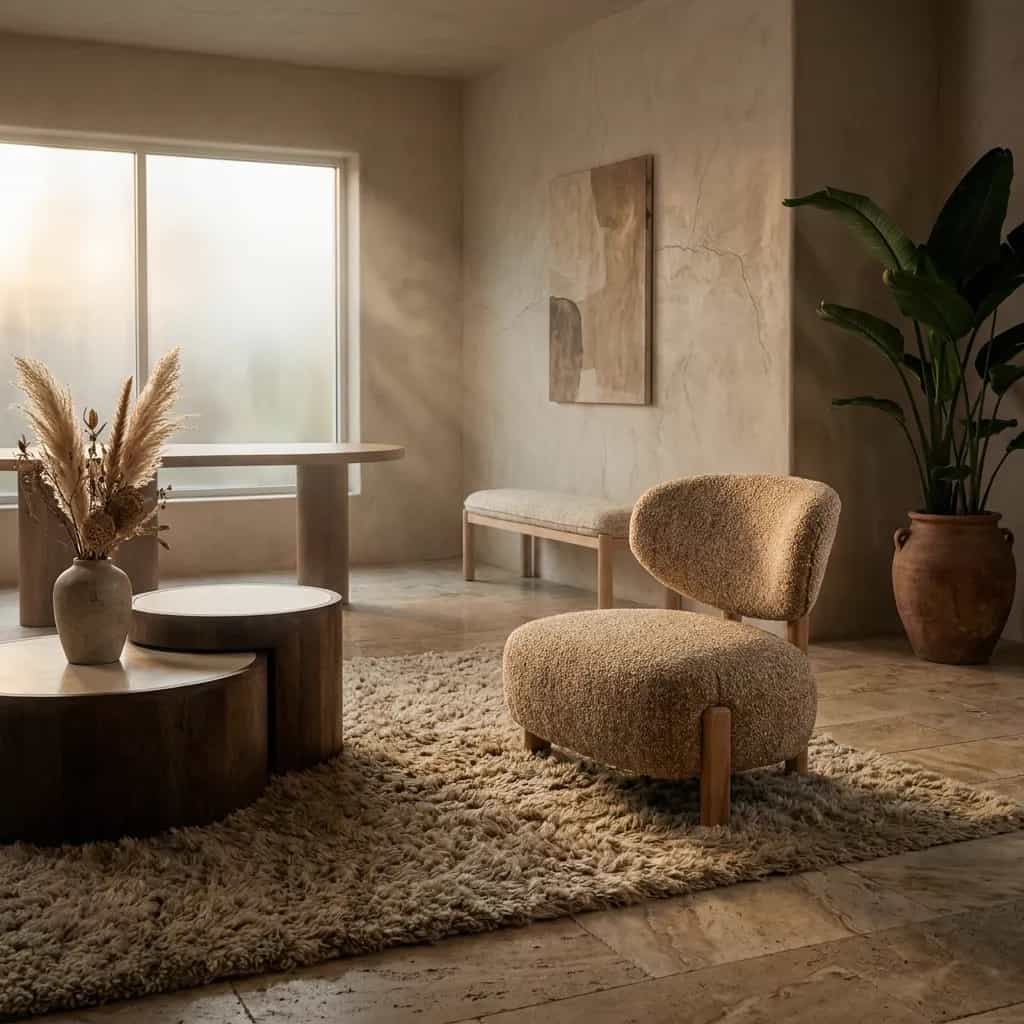 Fauteuil Reza naturel - taupe Bay