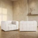 Lounge stoel Merrol cream fusion fire retardant - Richmond Interiors